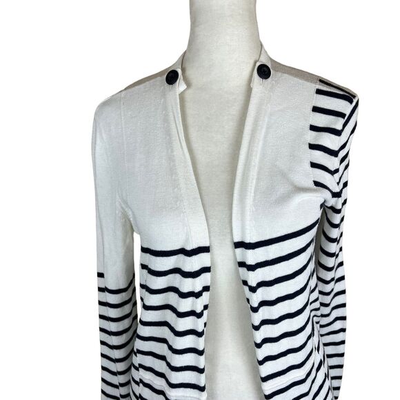 CAbi Womens Victory Striped Duster Cardigan #5141 Cotton Blend S - Picture 4 of 7